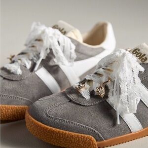 White Lace Shoe Laces and Charms